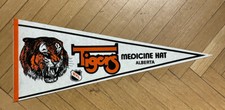 WHL Medicine Hat Tigers Vintage Hockey Pennant -Full Size - VG+