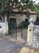 Stone large pinecone wall finial, gate post acorn ball cone pine cone post cap