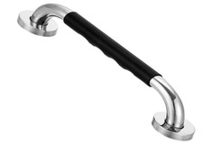 Grab Bar Handle Shower Bed Bath Chrome Rubber Grip 16 Inch 450mm