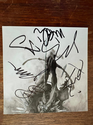 Linkin Park signed art card with the Hunting Party cd Chester