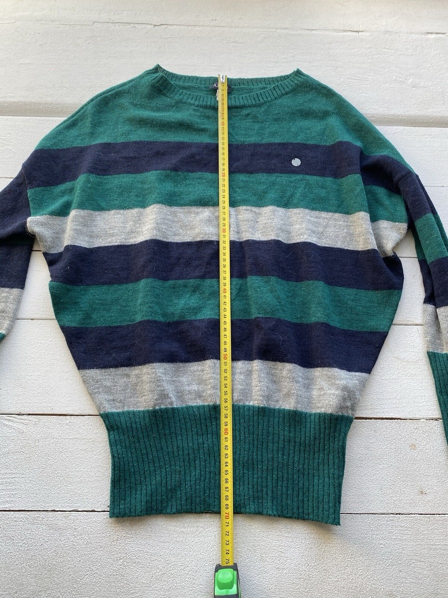 90s Giorgio Armani Jeans Designer Striped Sweater Alpaca Large