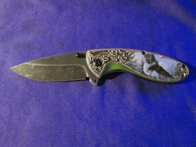 RITE EDGE 4 1/2''  3D PRINTED EAGLE FOLDER LOCKBACK KNIVES E6