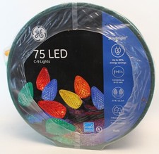 75-Count LED C-9 Multicolor Christmas String Lights 37 ft GE StayBright New