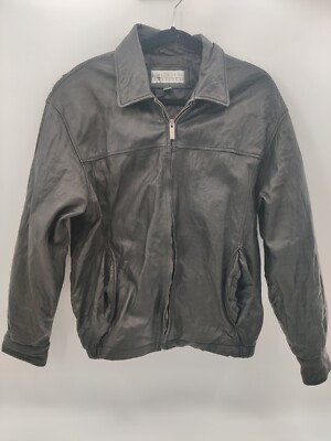 ジャケット・アウター vintage leather coat black E-