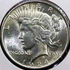 1924 $1 Peace Silver Dollar ~ BU Uncirculated  US#351