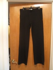 Betabrand Black Yoga Dress Pants Pull On Large W0104-BK Stretch 32" Inseam L