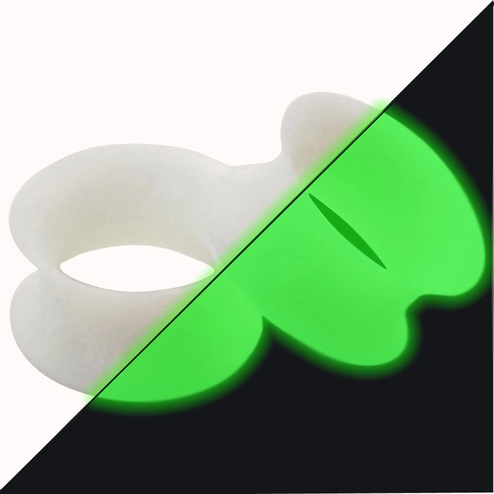 1 par de medidores de oído de silicona flexibles delgados túneles tapones piel de oreja oreja oreja oreja orejeras Foto 3 de 4