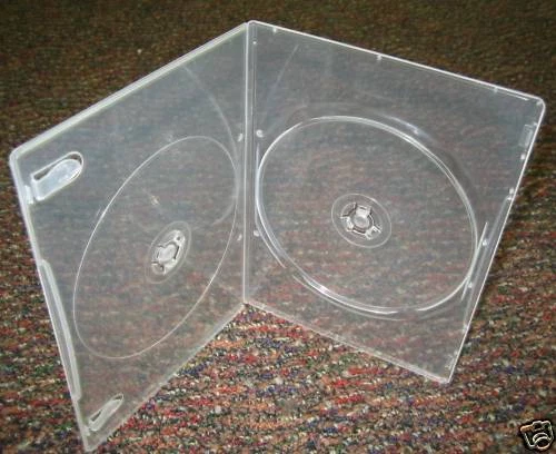 LDB 10 ULTRA SLIM 4MM CLEAR DOUBLE DVD CASE BOX BSL2, FREE SHIPPING