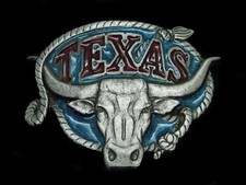 UC05107 VINTAGE 1980  TEXAS  STATE COMMEMORATIVE BELT BUCKLE