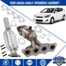 For Hyundai Accent 2012-2017 1.6L Front Manifold & Rear Catalytic Converter Set