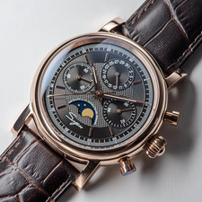 Seagull 1963 Sugess MoonPhase Master Chronograph Mechanical Wrist Watch Gift