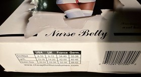Sexy Lingerie Nurse One Piece Dress W/ Hat S/M New In Box