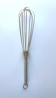 Stainless 10  Whisk Hand-Held Egg-Beater Vintage Mixer Frother Whipper Italy