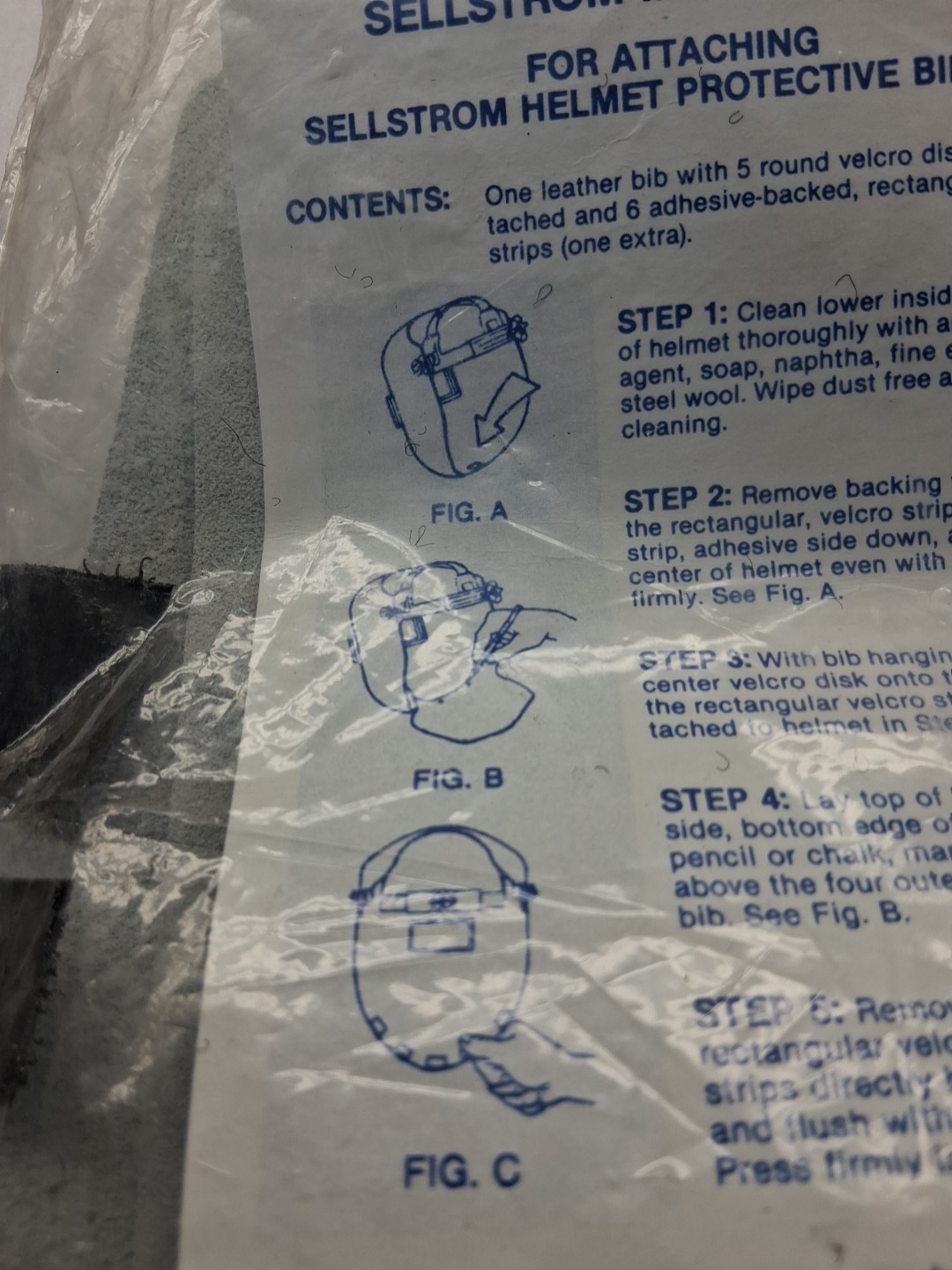 Sellstrom S21100 Leather Welding Bib, 5"x10", Gray, for Confined Space Helmet