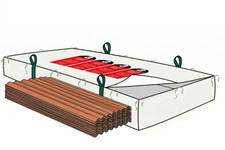 Asbest Big Bag 260x125x30cm Plattensack 1500kg SWL Eternit Entsorgung BigBag