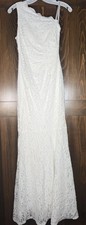 Wedding Dress size 4 db Studio White Beaded Protective Bag Excellent Condition