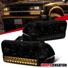 Fit 1998-2004 Chevy S10 Pickup Blazer Smoke Headlightsled Bumper Signal Lamps Fit 1998-2004 Chevy S10 Pickup Blazer Smoke Headlightsled Bumper Signal Lamps