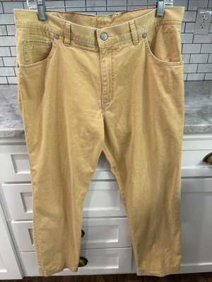 Alberto Jeans Mens 36  Gold Western Straight Leg Urban Pants Inseam 29 Inches