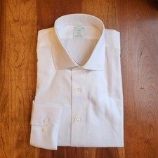 Brooks Brothers NWT 1818 Non-Iron Slim Cotton Herringbone Dress Shirt 16.5