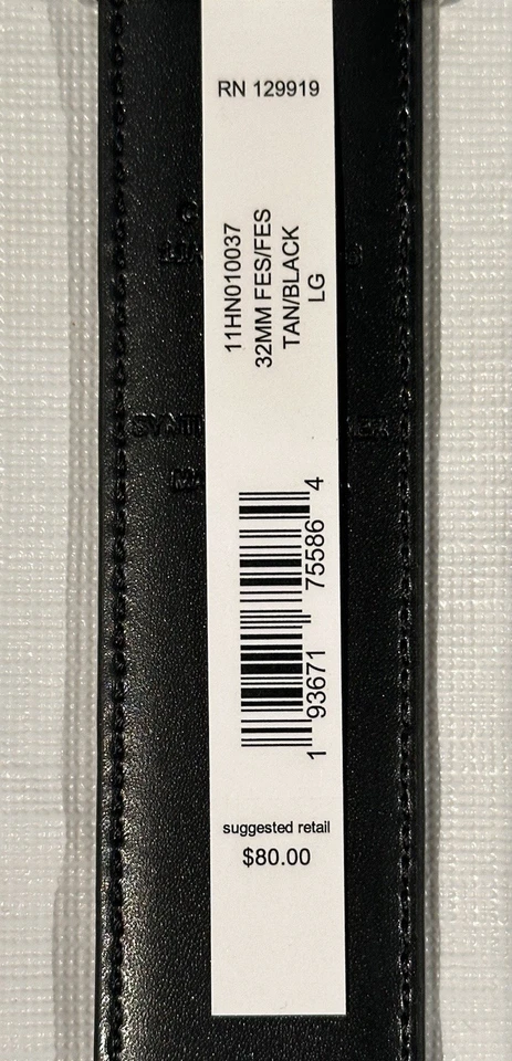 $80 NUEVO CINTURÓN COLE HAAN 34-36 M REVERSIBLE CUERO SILLÍN BRONCEADO NEGRO CROMO HEBILLA Foto 2 de 4