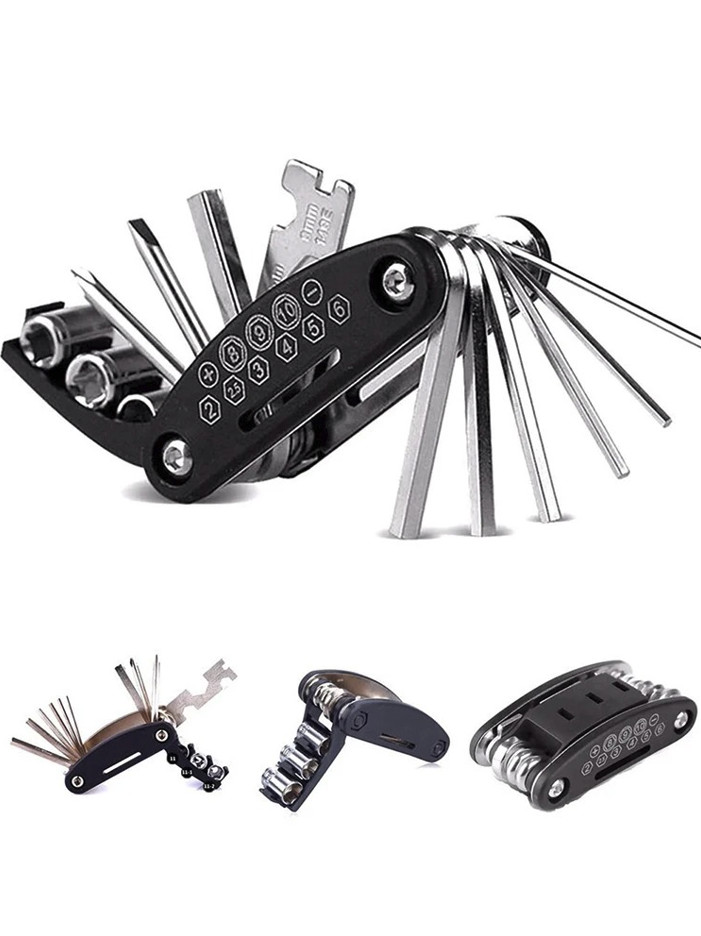 1pc 16-in-1 Bicycle Repair Tool Kit Hex Wrench Screwdriver - NEW