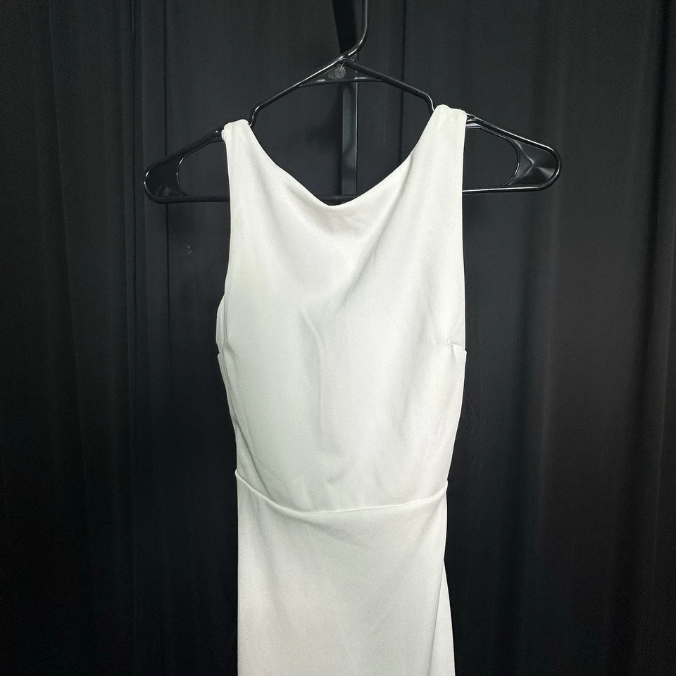 Maxi Vestido de Novia Lulus Marfil Sin Espalda Lazo Volantes - Talla XXS Foto 3 de 4