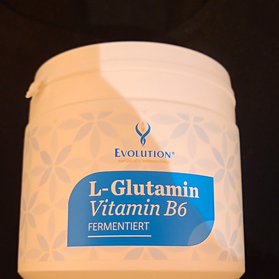 Evolution L-Glutamin + Vitamin B6 fermentiert Pulver 300 g vegan glutenfrei