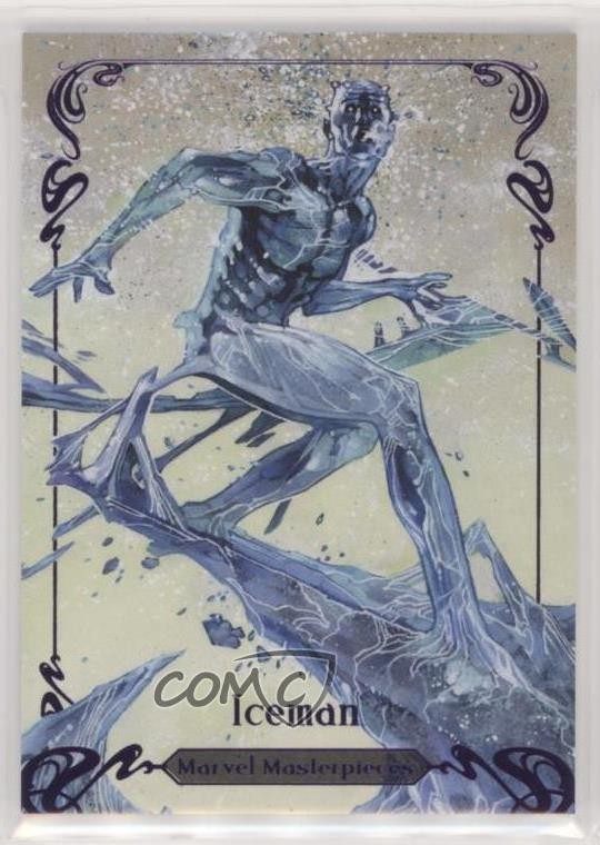 2018 Upper Deck Marvel Masterpieces Level 2 Epic Purple 115/199 Iceman #55 0tf
