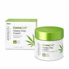 Andalou Naturals CannaCell Happy Day Cream Hemp Stem Cells Gluten Free 1.7 Oz