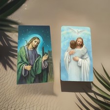 Deux cartes saintes de Jésus différentes neuves (d'Italie)