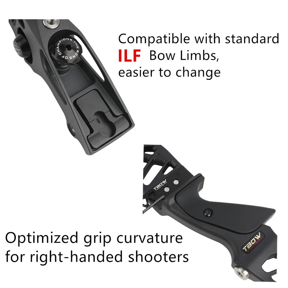 25" ILF Recurve Bow Riser Aluminum Alloy Takedown Archery Shooting Hunting H6 - Image 3 of 4