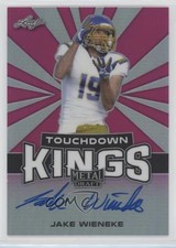 2018 Leaf Metal Draft Touchdown Kings Pink 1/20 Jake Wieneke #TK-JW1 Auto 0bz