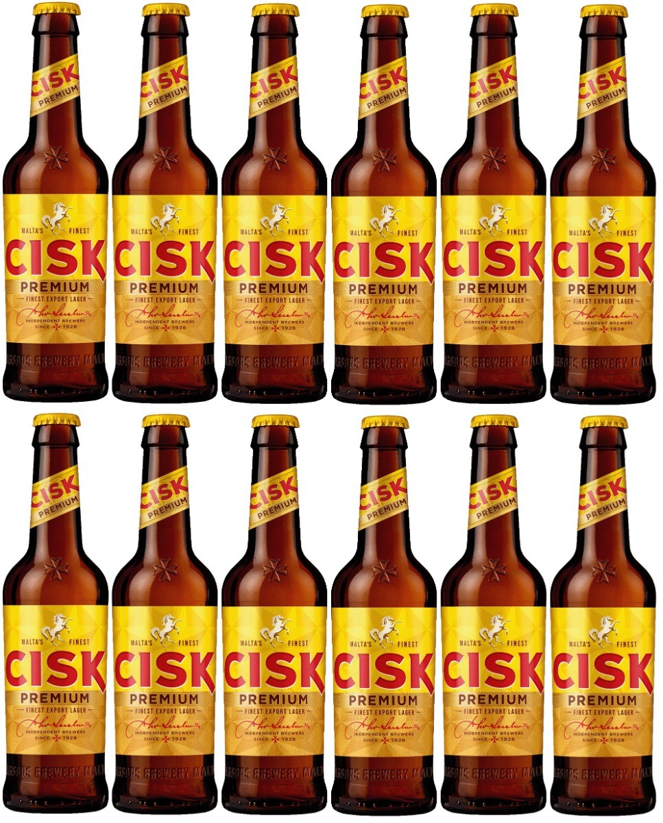 CISK PREMIUM Export Lager (12 x 330ml - 5% ABV) BOTTLES
