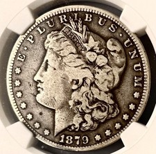 NGC F 12 1879-CC Morgan Silver Dollar (Carson City Mint)