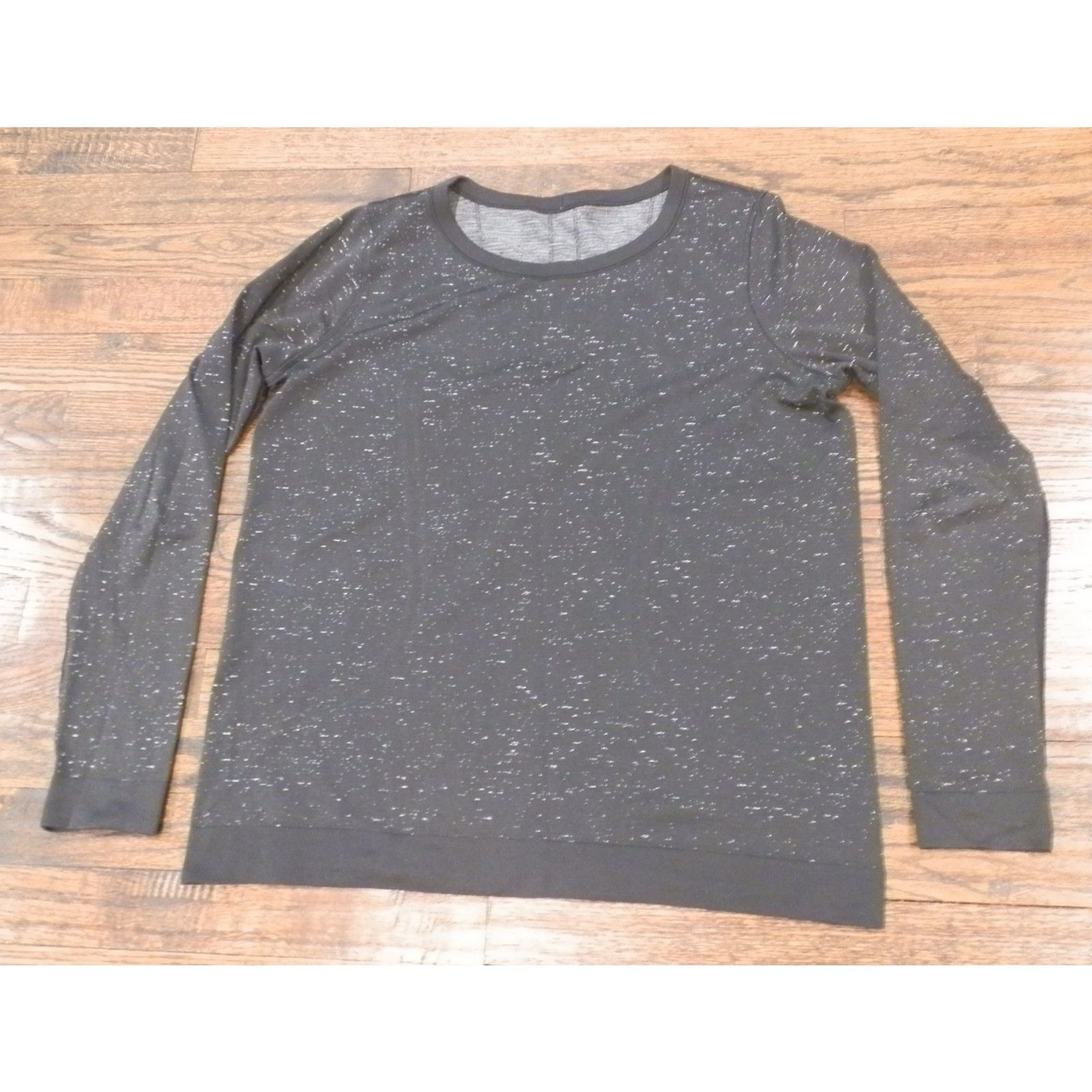 Lululemon Women's Black Gray Marled Swiftly Tech Long Sleeve Shirt Size Unknown