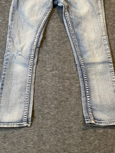 Silver Jeans Girls Size 6X Blue Denim Tammy Embroidered Light Wash Adjustable - Picture 4 of 20