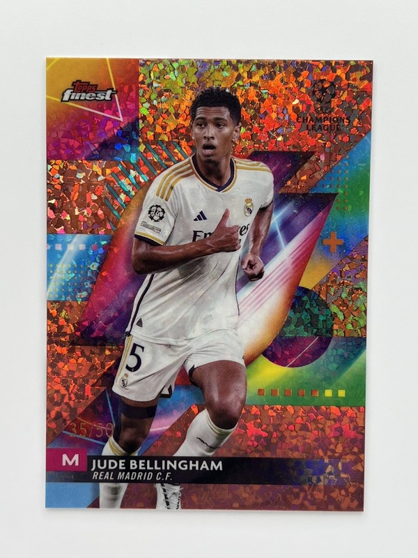 Topps Finest 2023/24 UCC Jude Bellingham 35/50 Gold Sparkle