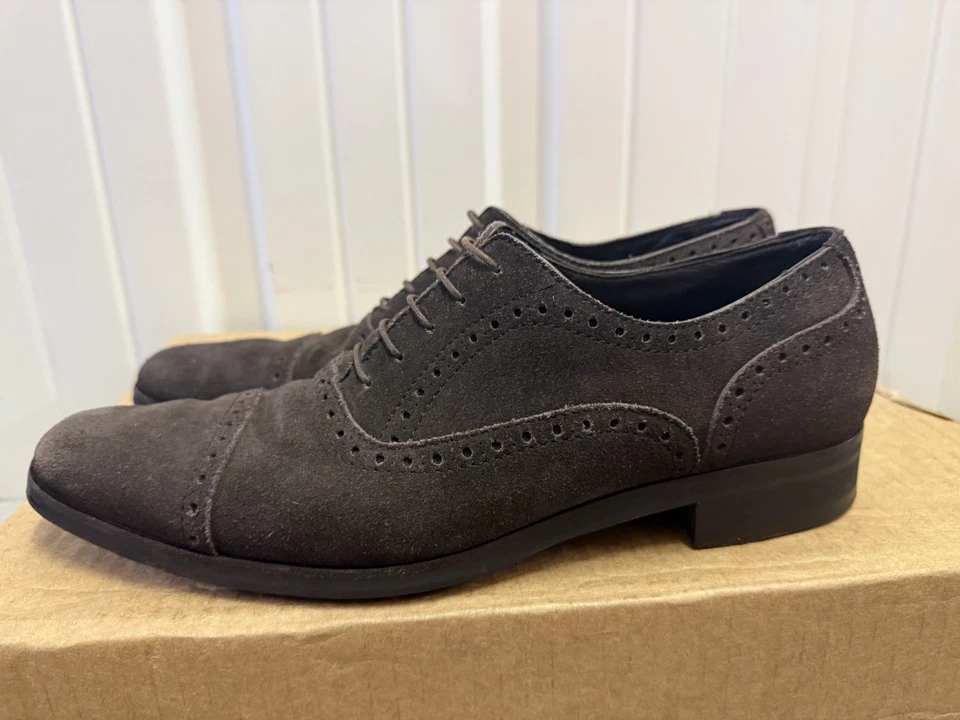 Ermenegildo Zegna Couture brown suede dress shoes men’s US 10 $975 MSRP - Image 3 of 4