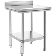 Adjustable Stainless Steel Prep Table W/ Undershelf Kitchen Restaurant NEW