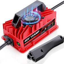 15 Amp 48 Volt Golf Cart Battery Charger for EZGO RXV  TXT - 3-Pin Triangular P