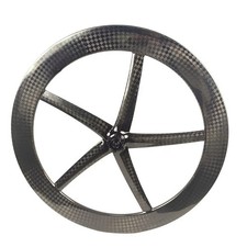 700c Road Bicycle 5 Spoke Carbon Fiber Wheel Disc Brake Clincher Tubular
