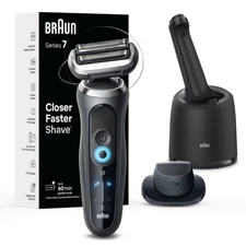 Braun - Series 7 Wet/Dry Electric Shaver with Smart Center - Gray