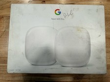 Google Nest Wifi Pro Wi-Fi 6E Router Mesh System - Snow 2-Pack . USED