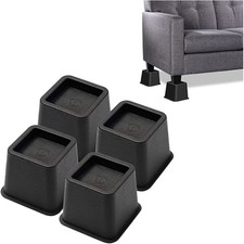 4Pcs Plastic Height Increasing Foot Pads Furniture Sofas Tables Height Enhancers