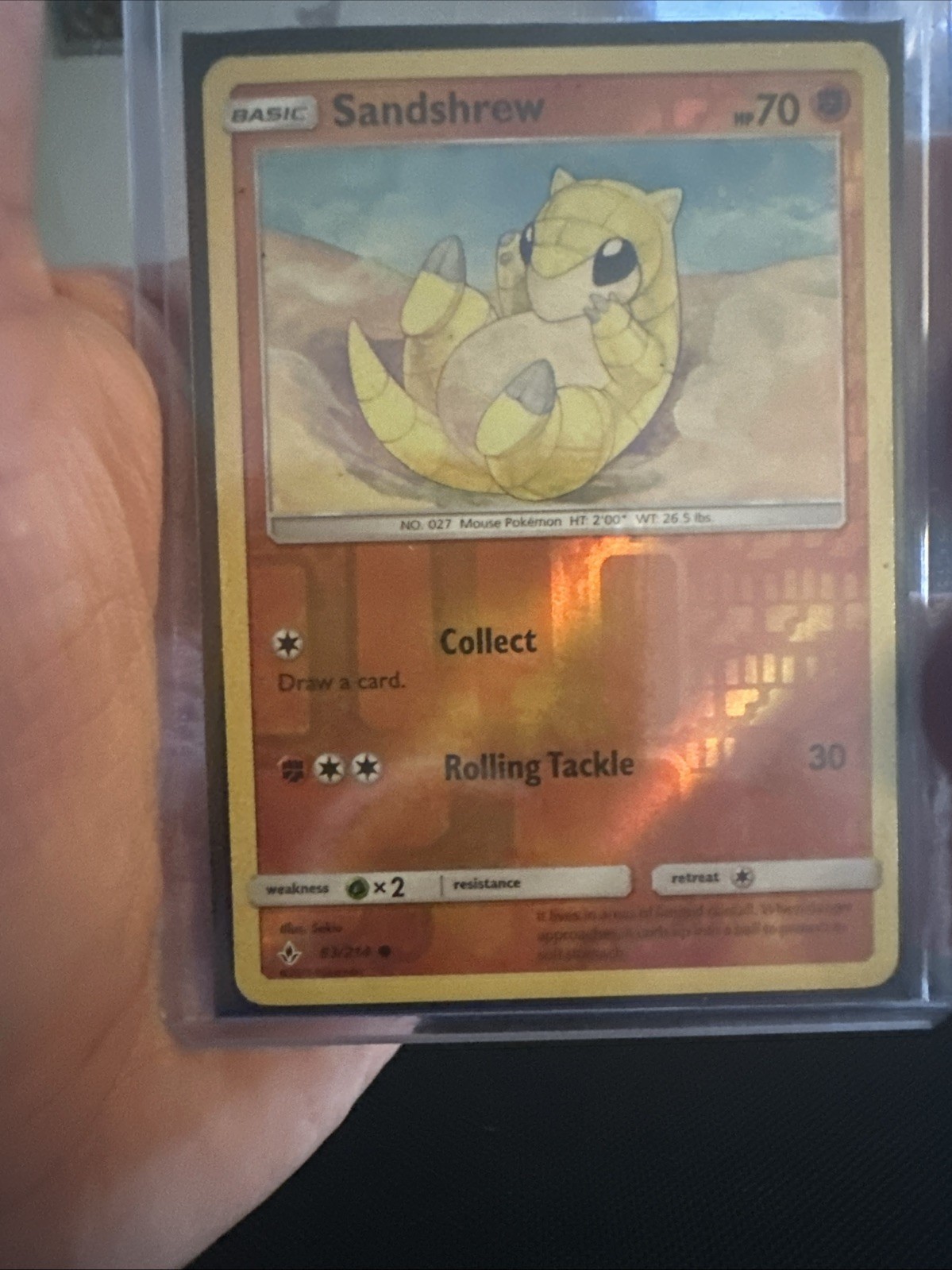 Sandshrew 83/214 Sm-Unbroken Bonds Reverse Holo