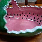 Vintage Watermelon Fruit Bowl Dish Ladle McNees Ceramics M-1184 Party Picnic — photo 3