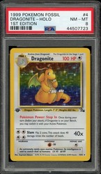 1999 Pokemon Fossil Dragonite 1st Edition Holo 4/62