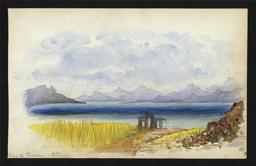 Lycabettus Hill Athens Greece Antique Watercolour Painting 19th Century - Picture 4 of 6