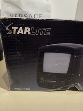 Vintage Starlite TV8390 Portable TV Radio Rechargeable New Old Stock Working