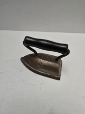 Vintage Mini Childs Iron With Wood Handle